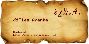 Éles Aranka névjegykártya